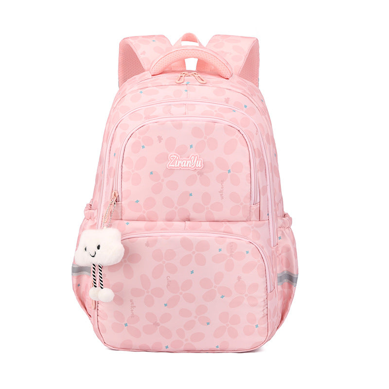 New Casual Primary School Student Bag Large Capacity Backpack Korean Version High School Student Bag Junior High School Student Backpack Female