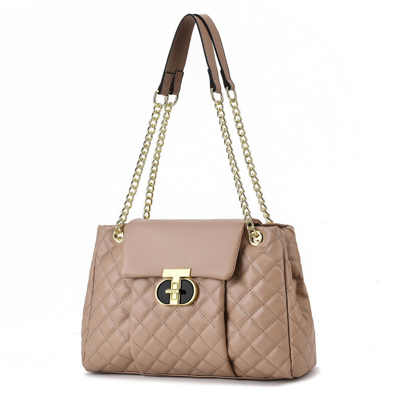 Versatile Large Fashion Casual Handbag, Stylish 2026 New Model, Quilted Chain Shoulder Bag, Cross-Border Bags