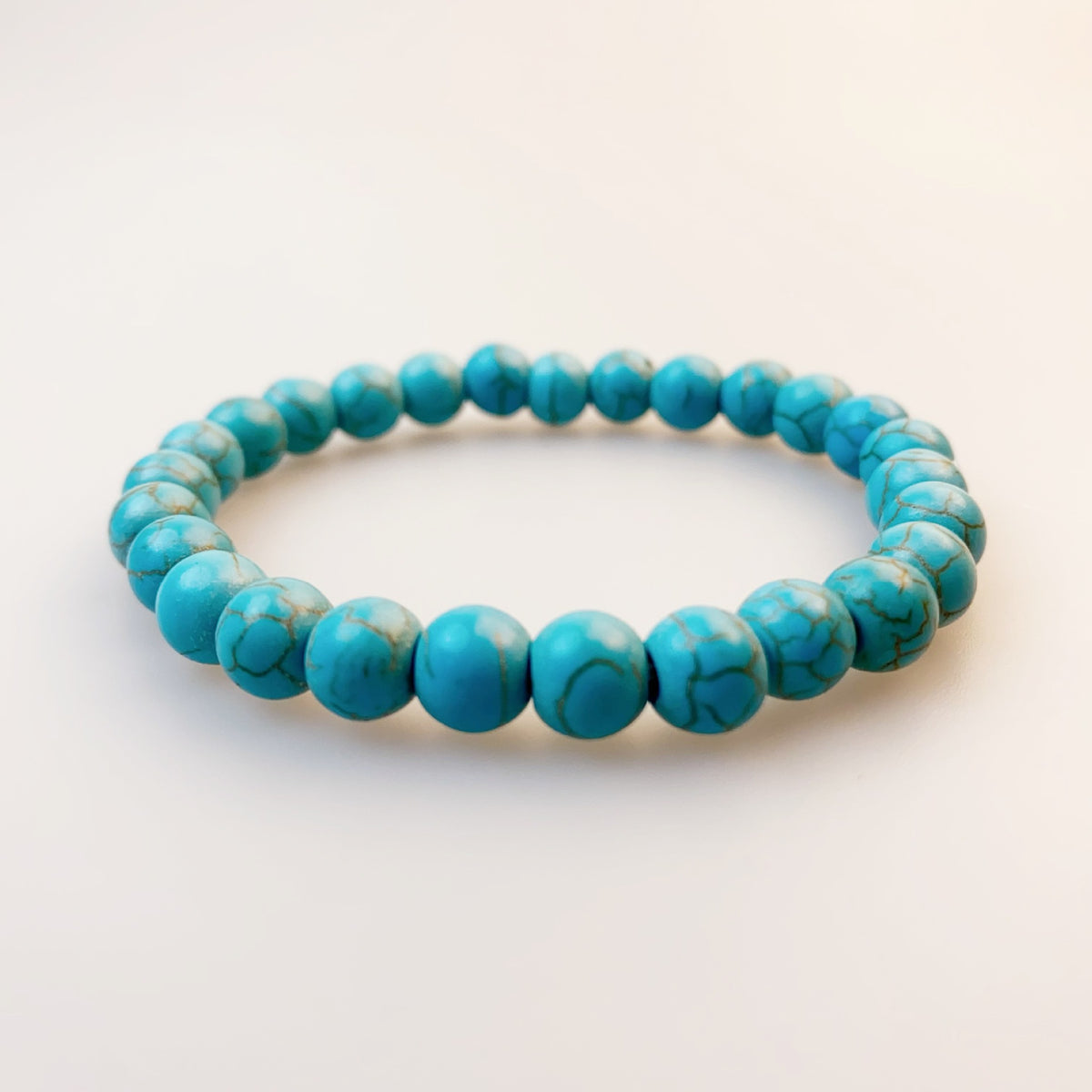 5pcs Natural Turquoise 8mm Beaded Bracelet Unisex Couple Gift Fashion BraceletS