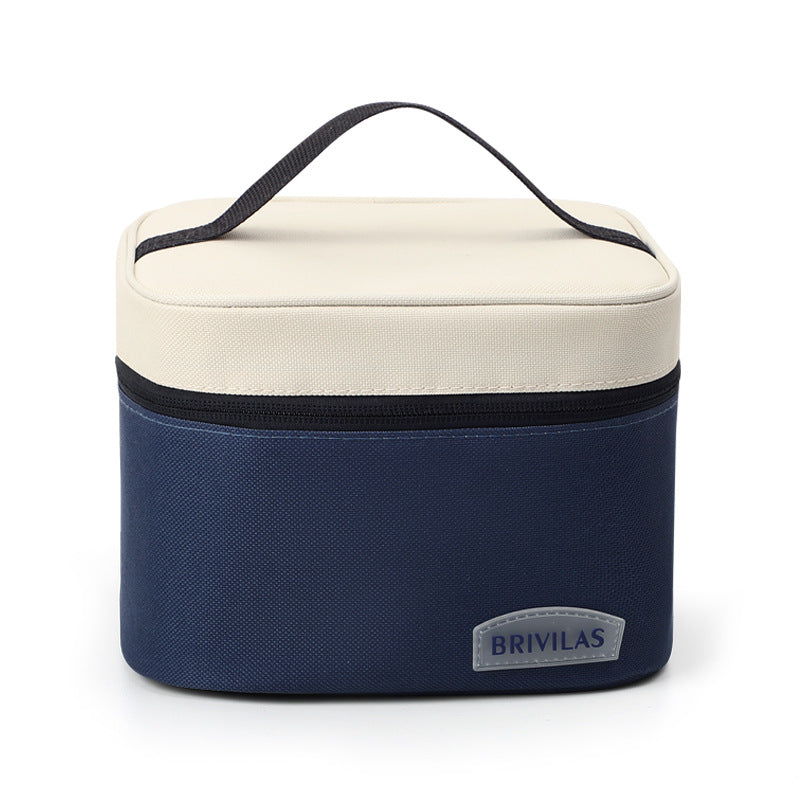New Dopamine Large-Capacity Double-Layer  Aluminum Foil Thickened Portable Picnic Bag Office Worker Insulated Lunch Bag