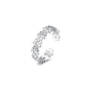European and American Style Adjustable Toe Ring Set with Hollow Flower Design, Fashionable and Unique Foot Ring, Beach Vacation Accessory