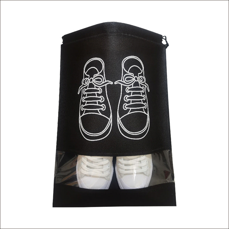 In-Stock Non-Woven Fabric Shoe Storage Bags, Shoe Storage Drawstring Dust-Proof Bags with Zipper