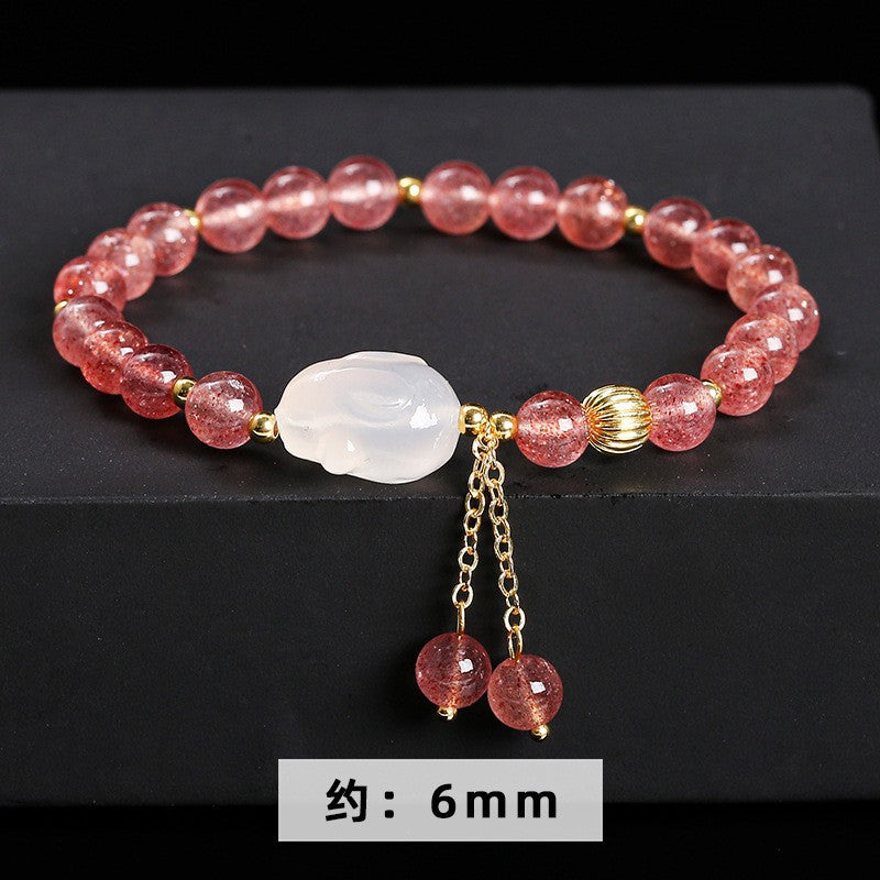 Jingdong Jewelry Natural Crystal Bracelet Jade New Chinese Style Fresh Tassel Bracelet for Girls and Best Friends Agate Bracelet