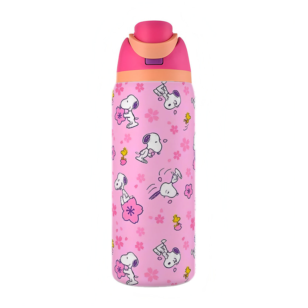Water Cup 304 Vacuum Stainless Steel Thermos Cup Portable Satchel Straw Double Drink Sports Water Bottle for Men and Women