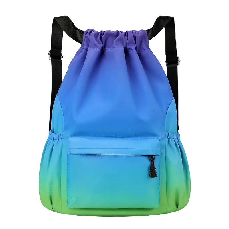 Casual  Lightweight Drawstring Backpack Large Capacity Hiking Travel Bag Waterproof Bag Drawstring Pocket