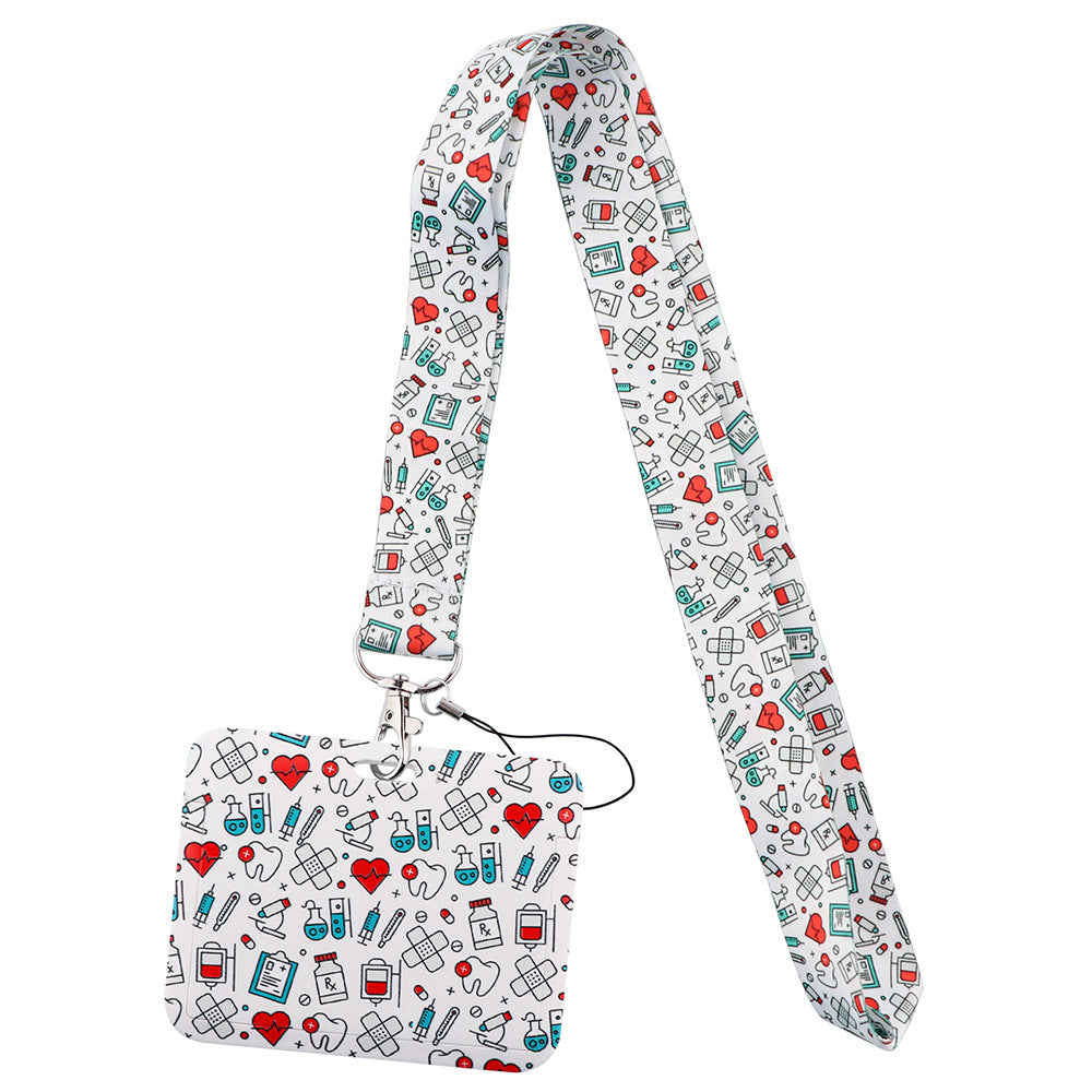 Doctor Pills Cat Mobile Phone Lanyard Card Set Combination Bus Card Factory Brand Work Medical Lanyard Campus Card Pendant
