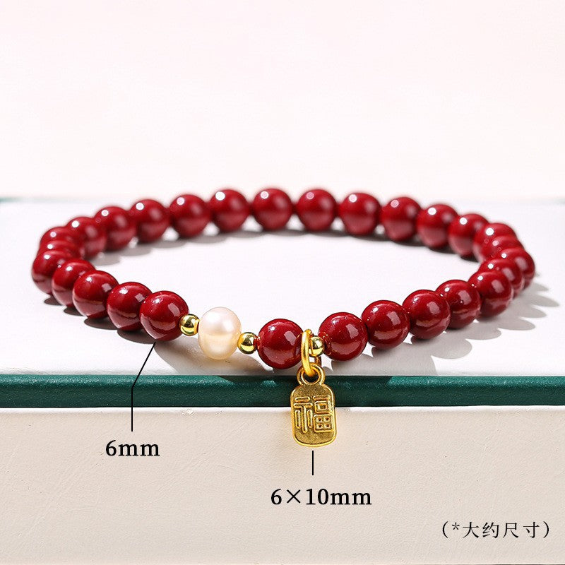 Jingdong Jewelry Natural Crystal Bracelet Jade New Chinese Style Fresh Tassel Bracelet for Girls and Best Friends Agate Bracelet