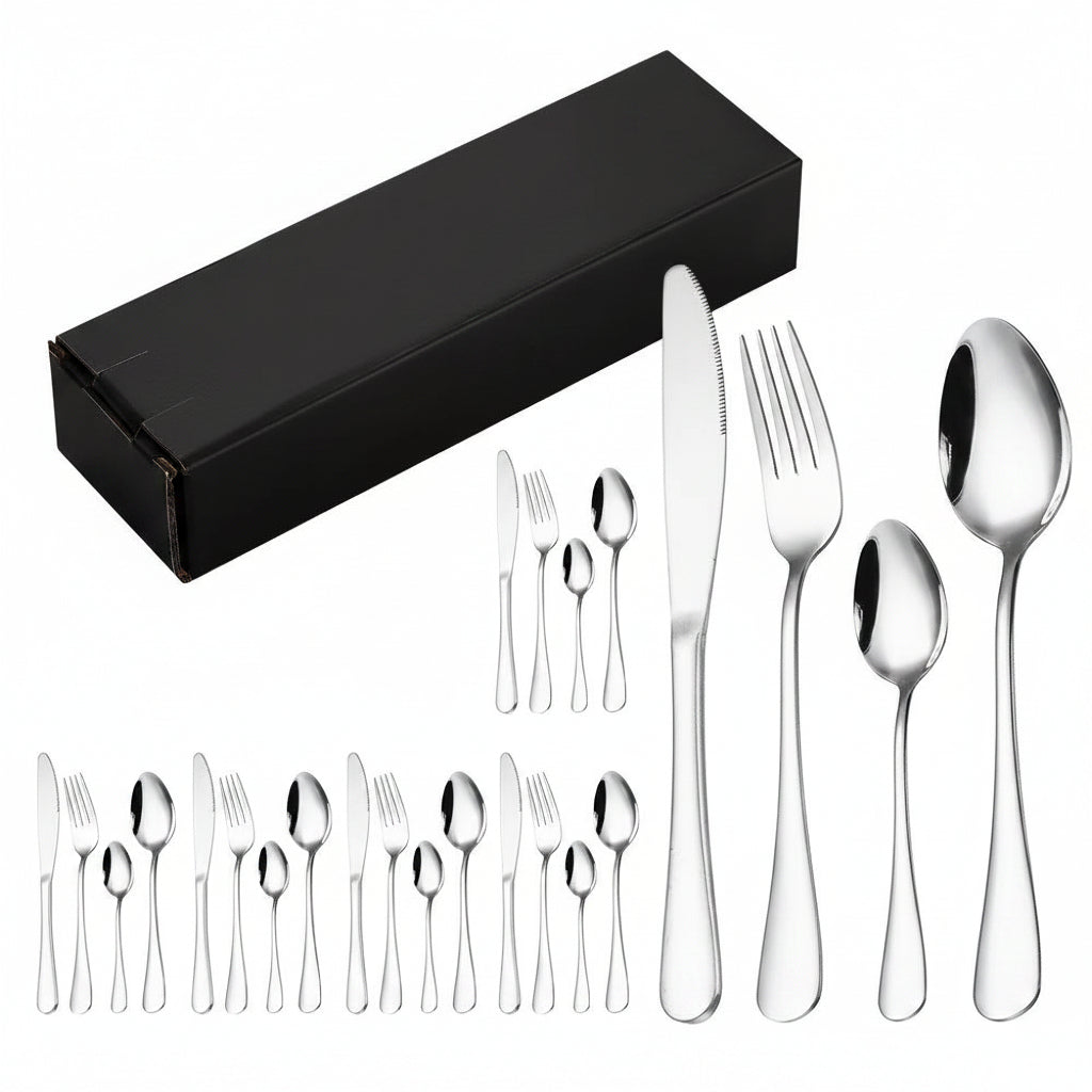 Stainless steel  24 pieces suit Western steak knife fork spoon gift box tableware suit