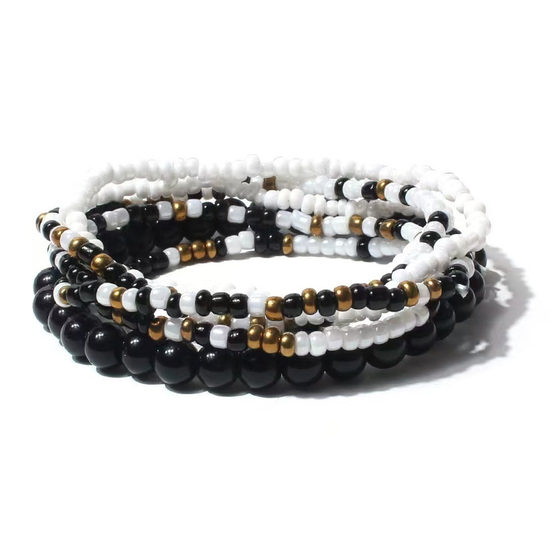 Vacation-Style Handmade Beaded Multi-Layered Seed Bead and Glass Mix-And-Match Stackable Jewelry Bracelets Wholesale