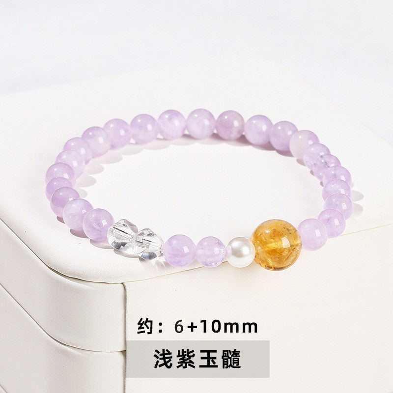 Jingdong Jewelry Natural Crystal Bracelet Jade New Chinese Style Fresh Tassel Bracelet for Girls and Best Friends Agate Bracelet