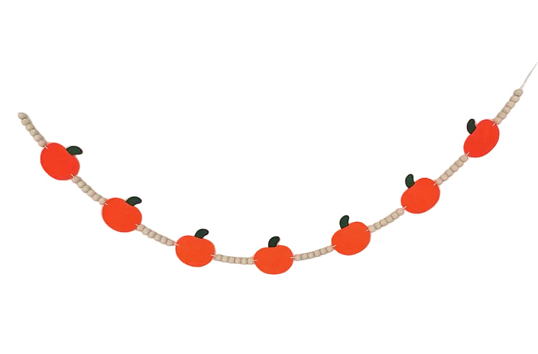 Autumn Home Decor Felt Leaves Pumpkin Wooden Beads Garments Leaves Banner Halloween Thanksgiving Decorative Hanging Ornaments