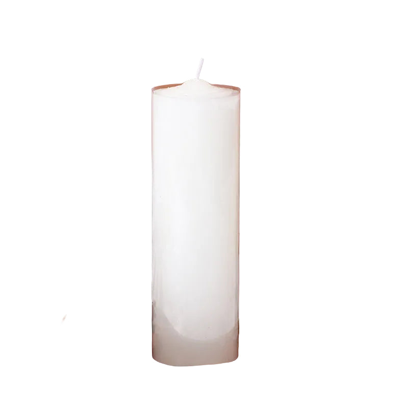 red and white candle color smoke-free odorless greenhouse long rod cylindrical candle