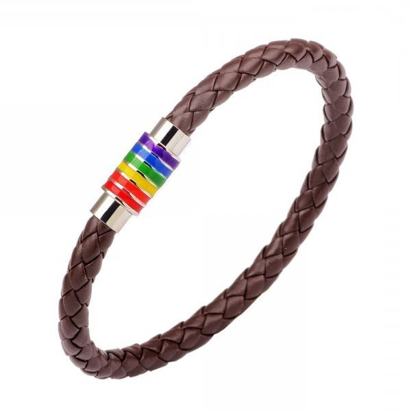 New European and American style cross-border men's fashion simple infinity symbol leather bracelet, figure 8 bracelet wholesale from manufacturer