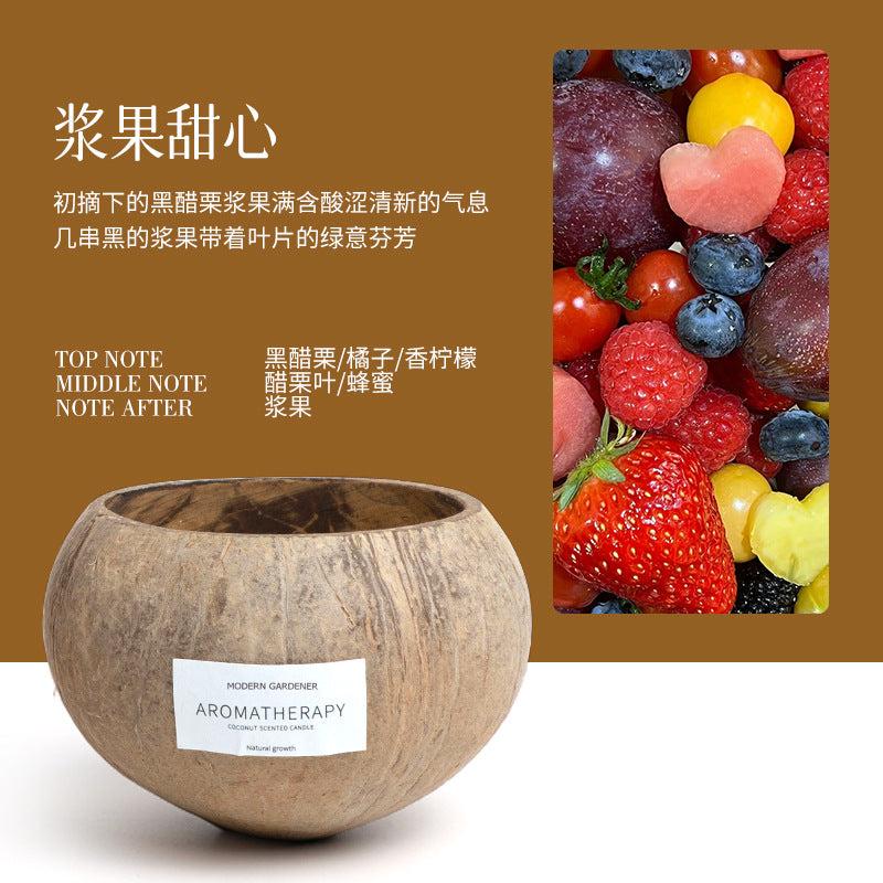 Xizang Coconut Shell Scented Candle Gift Box Niche High-End Atmosphere Bedroom Incense Fresh Sea Breeze Series Souvenirs