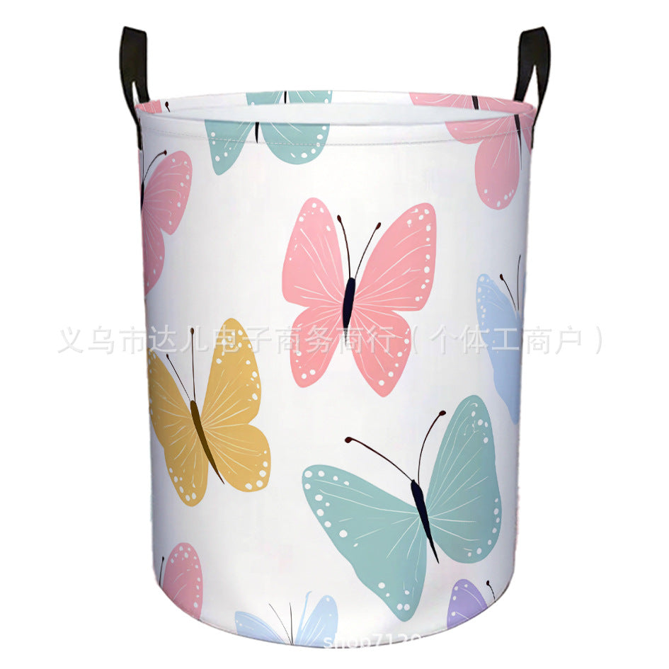 Amazon's Best-Selling Cross-Border Product, Four-Season Dirty Laundry Basket for Home and Dormitory, Foldable Round Dirty Laundry Basket, Large Storage Basket