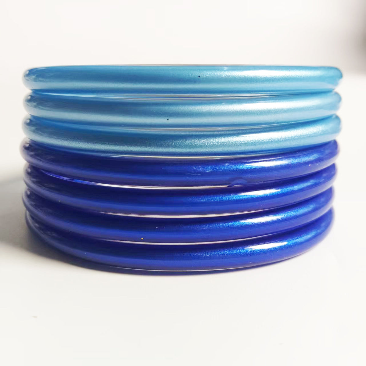 Amazon's Best Selling Pvc Silicone Tube Gold Powder Bracelet Cross-Border Jelly Bangles Popular Bracelet 7 Layers