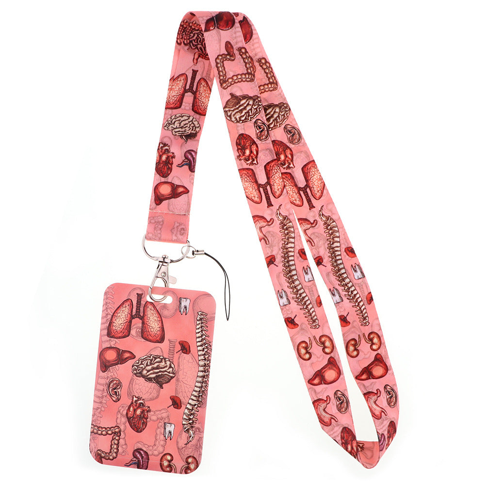 Doctor Pills Cat Mobile Phone Lanyard Card Set Combination Bus Card Factory Brand Work Medical Lanyard Campus Card Pendant