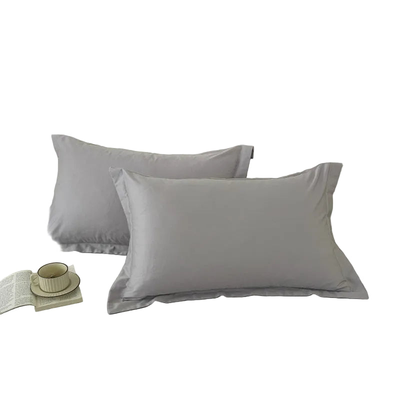 Pure Cotton Solid Color Pillowcase 50X80Cm Pure Cotton Pillowcase Set of 2 40X60Cm Single Student Pillowcase Gray