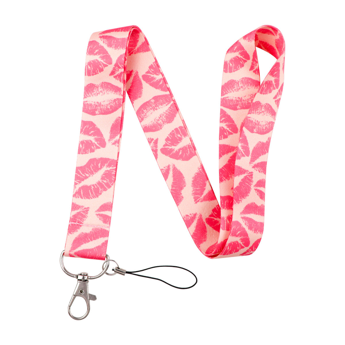 New Heart-Shaped Mobile Phone Lanyard Card Holder Student Bus Card Exhibition Id Personalized Trendy Hard Shell Protective Cover