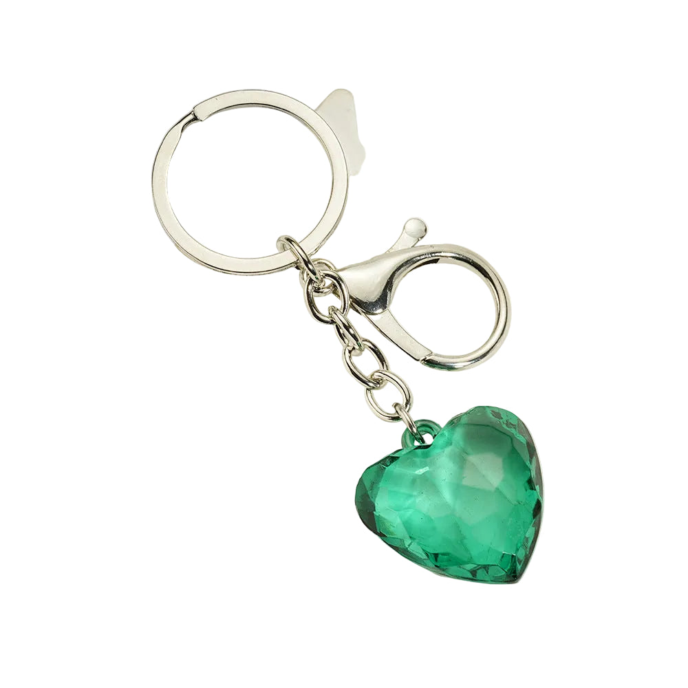 Transparent Heart-Shaped Imitation Crystal Acrylic Peach Heart Pendant Keychain Heart-Shaped Bag Charm