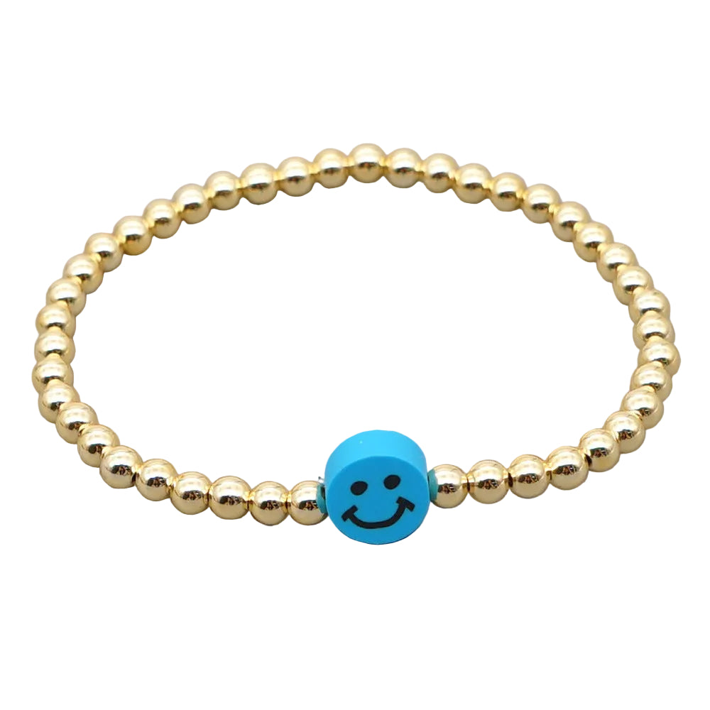 Bohemian Smiley All-match Handmade Woven Gold Bead Bracelet