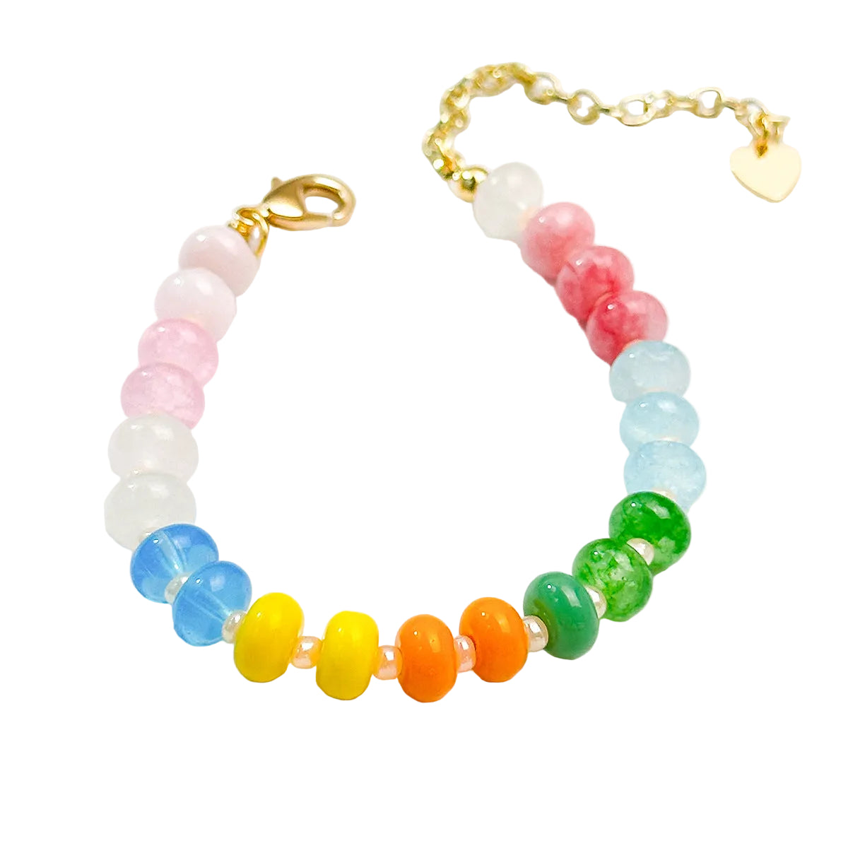 Colorful Natural Stone Beaded Bracelet/Niche Ins-Style Stackable Jewelry, Candy-Colored Versatile Friendship Bracelet