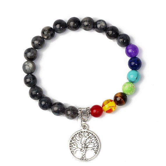 8mm black stone volcanic stone tag life tree shining stone lapis lazuli yellow tiger eye stone yoga bracelet supply d32