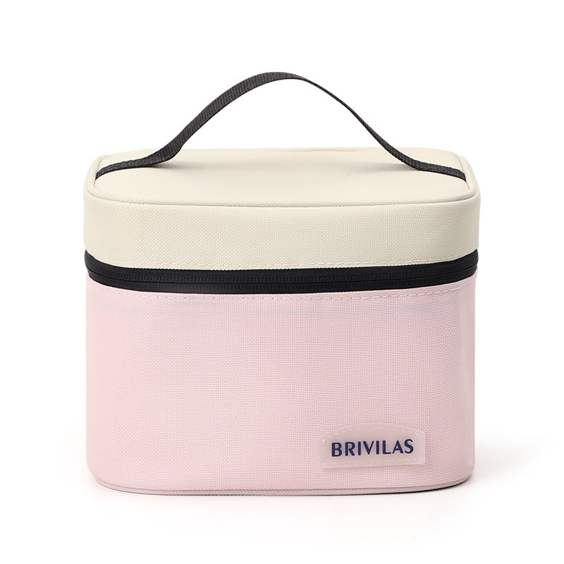 New Dopamine Large-Capacity Double-Layer  Aluminum Foil Thickened Portable Picnic Bag Office Worker Insulated Lunch Bag
