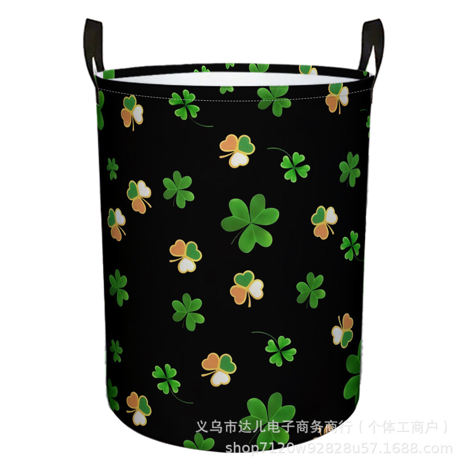 New Cross-Border Model for All Seasons, Versatile Household Foldable Round Laundry Basket, Large Bathroom Storage Basket