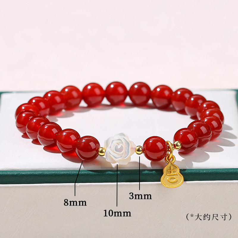 Jingdong Jewelry Natural Crystal Bracelet Jade New Chinese Style Fresh Tassel Bracelet for Girls and Best Friends Agate Bracelet
