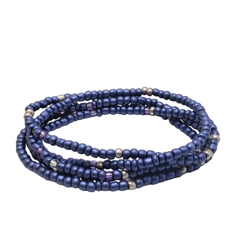 Body Chain with Glass Seed Beads, Fashionable Magic Hand Fish Pendant Accessories, Elastic Handmade Beaded Jewelry Waist Chain