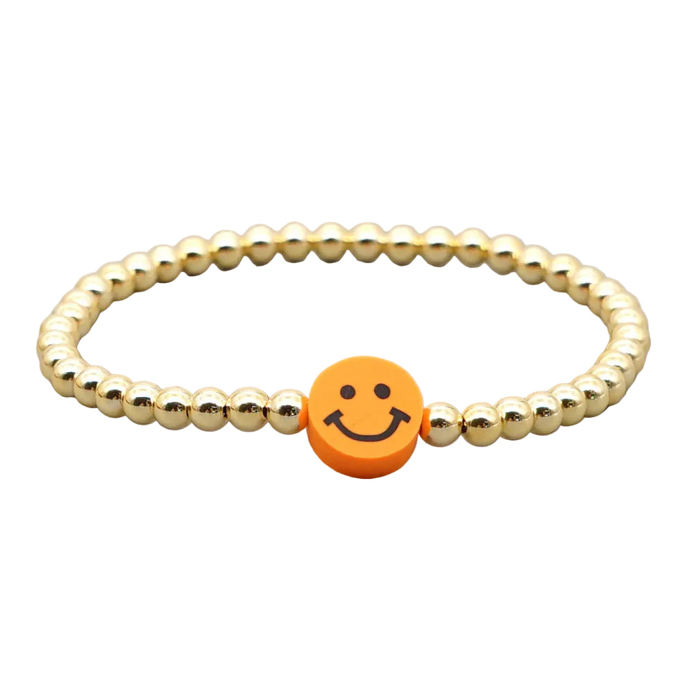 Bohemian Smiley All-match Handmade Woven Gold Bead Bracelet