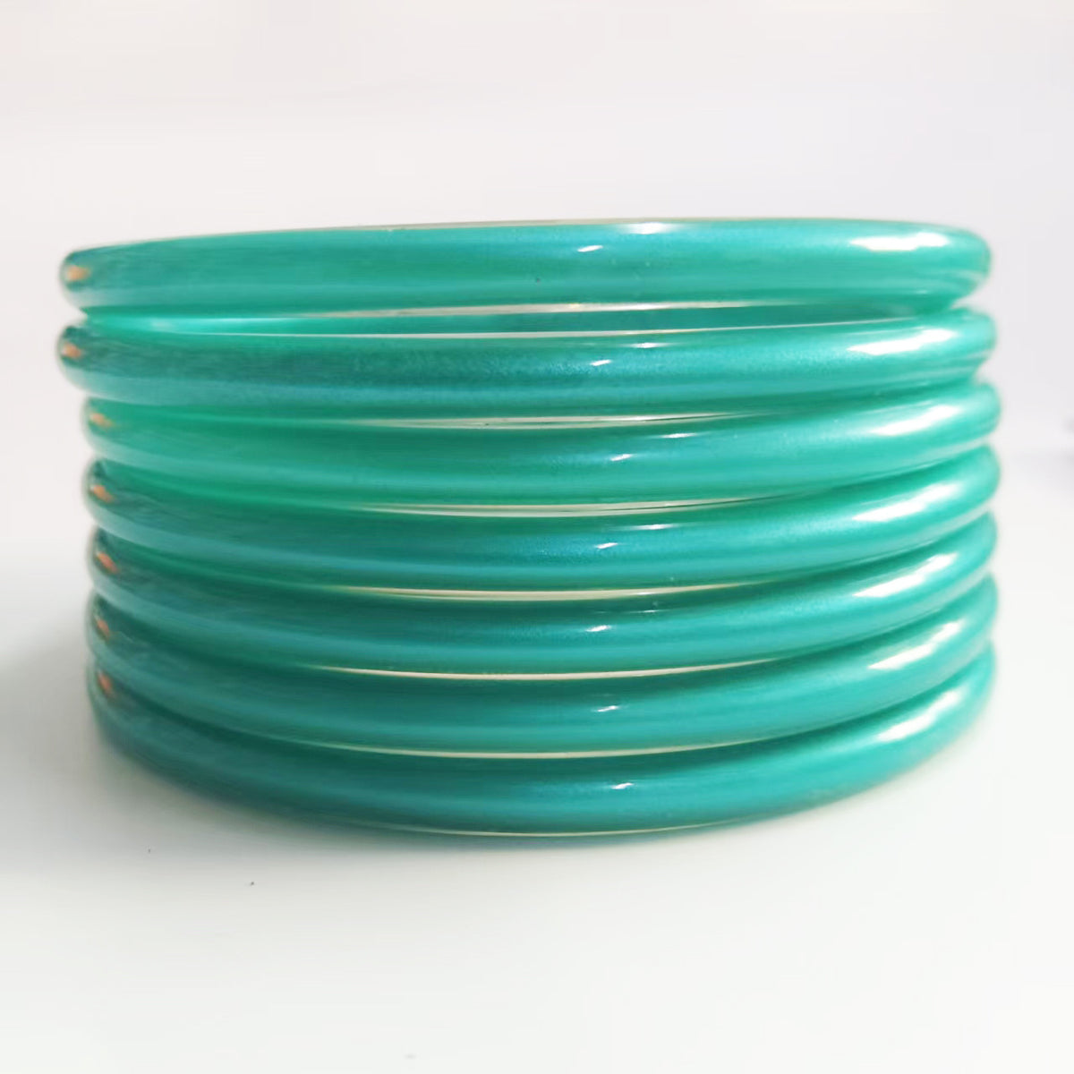 7-Layer Plastic Silicone Bracelets Gold Foil Jelly Bangles Multi-Layer Silicone Gold Foil Paint Bracelets Factory Direct Sales