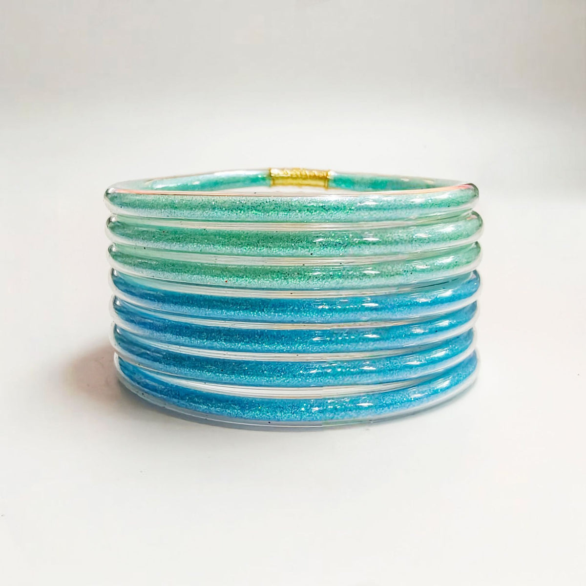 43 Colors Amazon Best-Selling 7-Layer Silicone Rainbow Glitter Bracelet Ribbon Set Women's Bow Glitter Bracelet