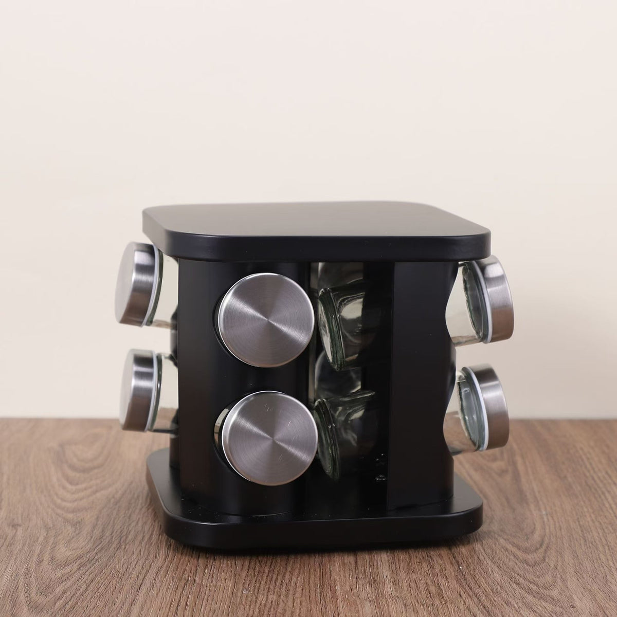 Multi-layer stainless steel rotating seasonings rack Nordic kitchen special 360 degree turntable seasonings storage rack wholesale