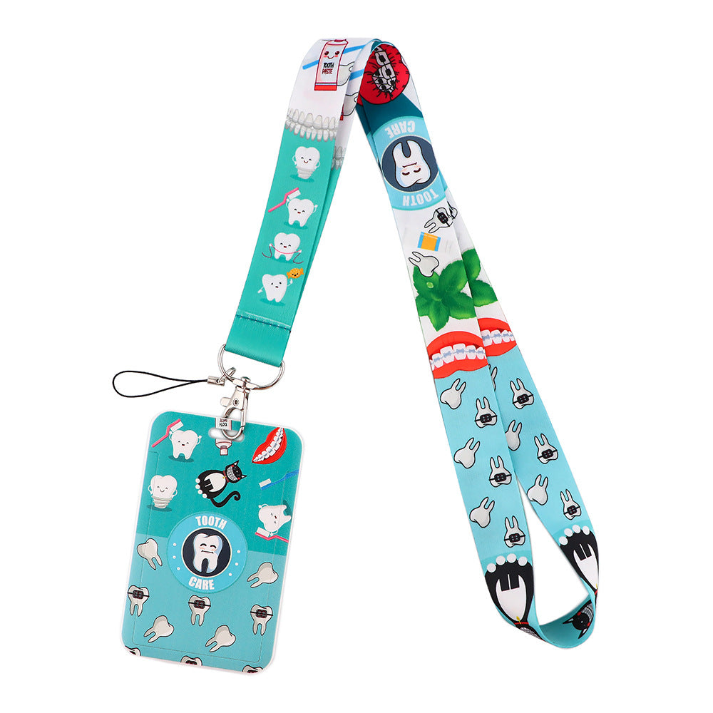 Doctor Pills Cat Mobile Phone Lanyard Card Set Combination Bus Card Factory Brand Work Medical Lanyard Campus Card Pendant