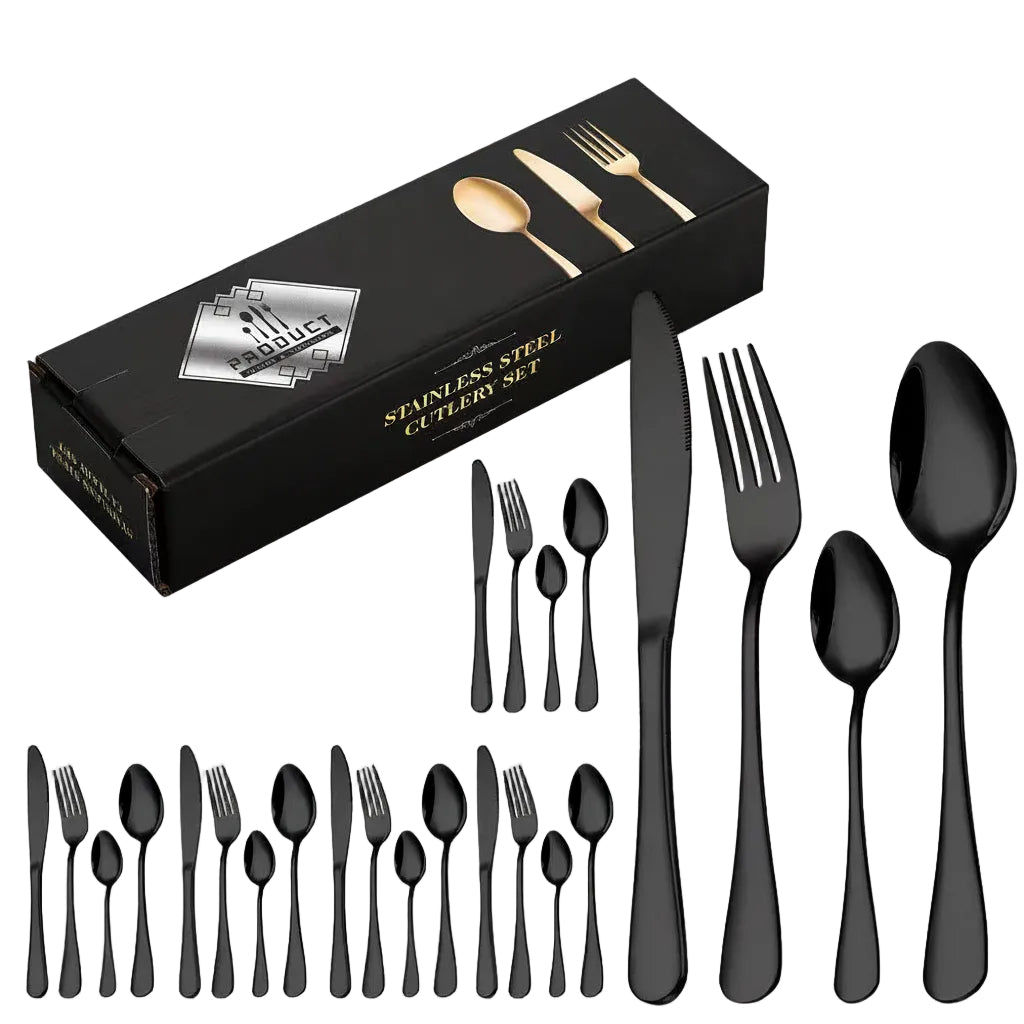 Stainless steel  24 pieces suit Western steak knife fork spoon gift box tableware suit