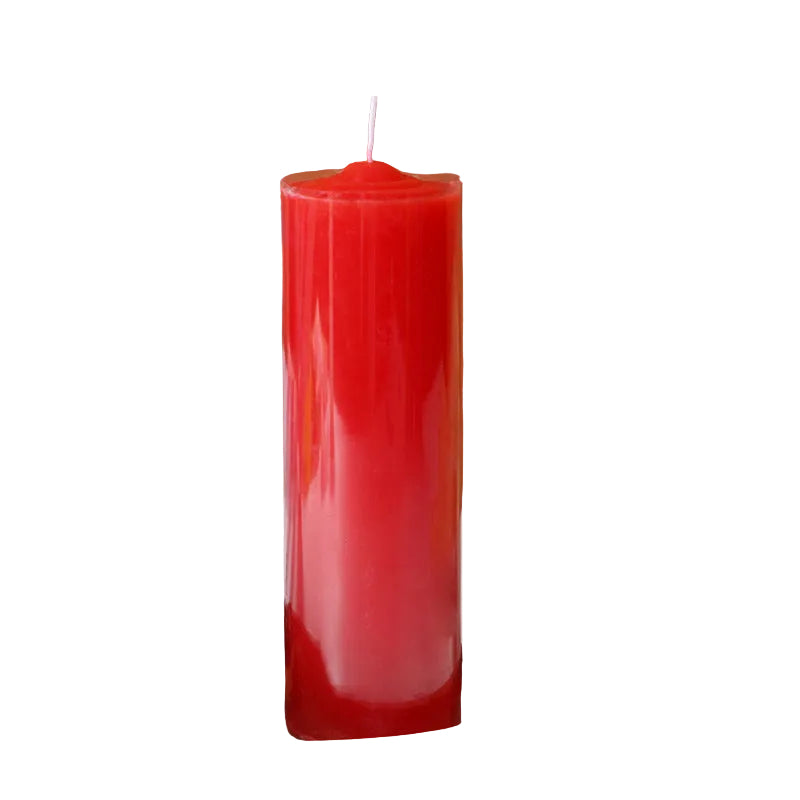 red and white candle color smoke-free odorless greenhouse long rod cylindrical candle