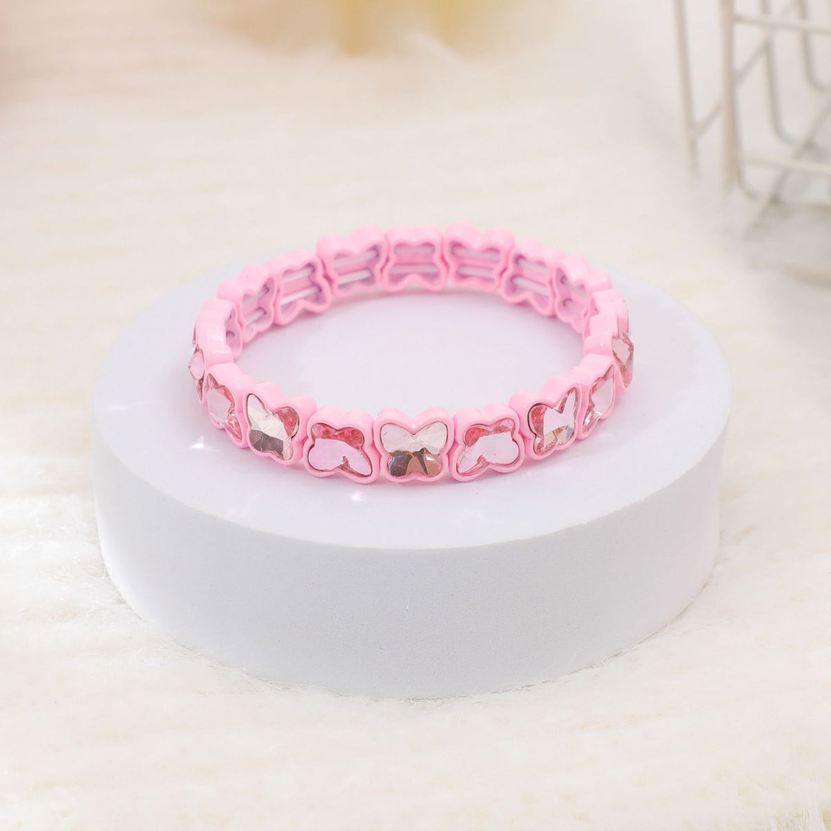 Colorful Candy Dopamine Bracelet for Women, Fresh Butterfly Alloy Bracelet DIY Manufacturer Wholesale
