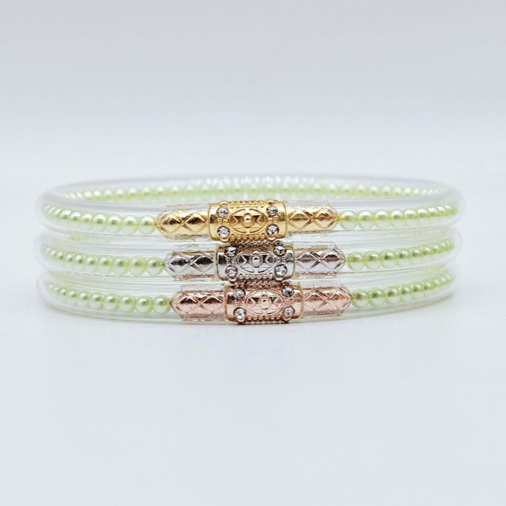 Alloy Rhinestone Plastic Silicone Tube Six-Pointed Star Pearl Bracelet Jelly Bangles Bracelet