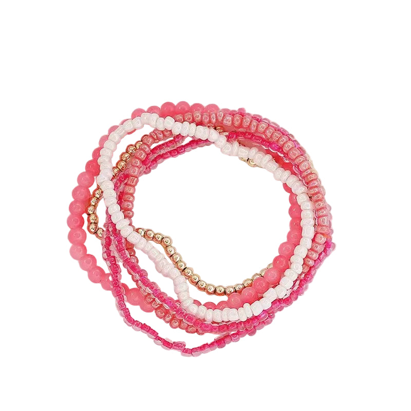 Vacation-Style Handmade Beaded Multi-Layered Seed Bead and Glass Mix-And-Match Stackable Jewelry Bracelets Wholesale