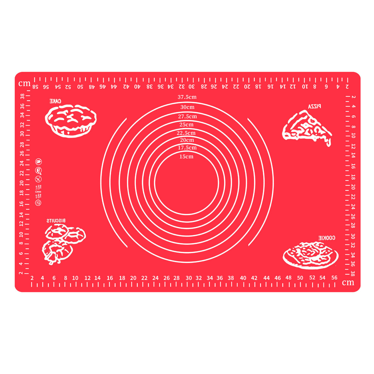 Flour shaping pad large scale silicone pad 50*40 soft chopping board baking tool high temperature resistant kneading pad