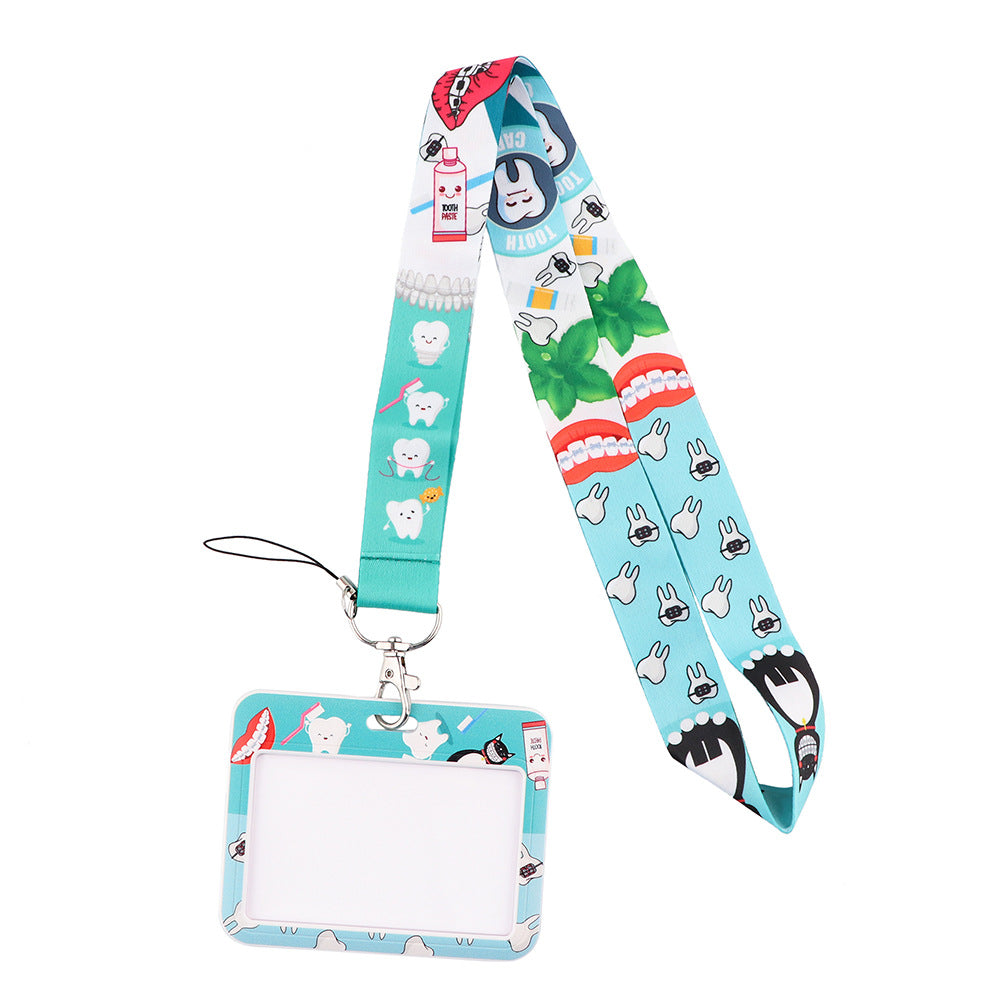 Doctor Pills Cat Mobile Phone Lanyard Card Set Combination Bus Card Factory Brand Work Medical Lanyard Campus Card Pendant