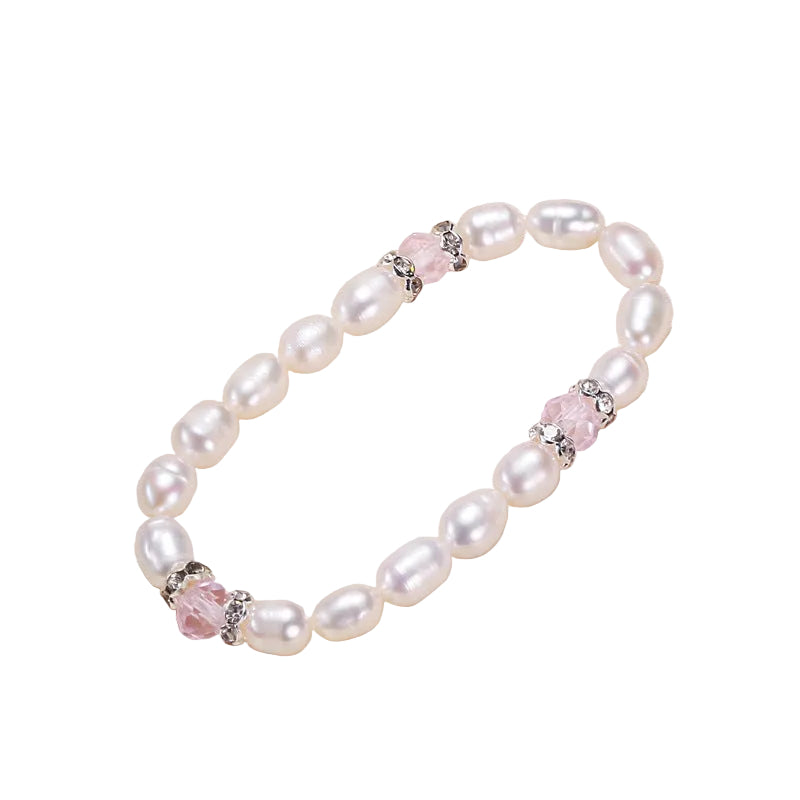 Children's Bracelet Female Princess Beaded Cartoon Children Girl Baby  Student Freshwater Pearl Accessories