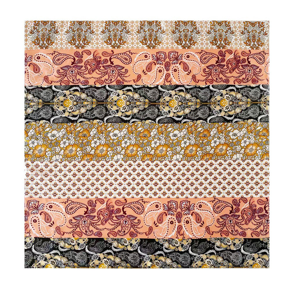 90cm Paisley Silk Scarf for Women, Trendy and Versatile, European and American Style, Imitation Silk Paisley Headscarf Wholesale