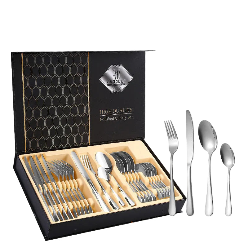 Stainless steel  24 pieces suit Western steak knife fork spoon gift box tableware suit