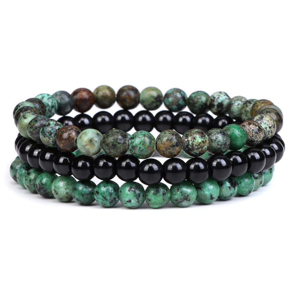 New European and American Trendy Jewelry: Gravel Bead Bracelet, Pink Crystal, Tiger Eye, Agate Stone Combination Set, Elastic Bracelet