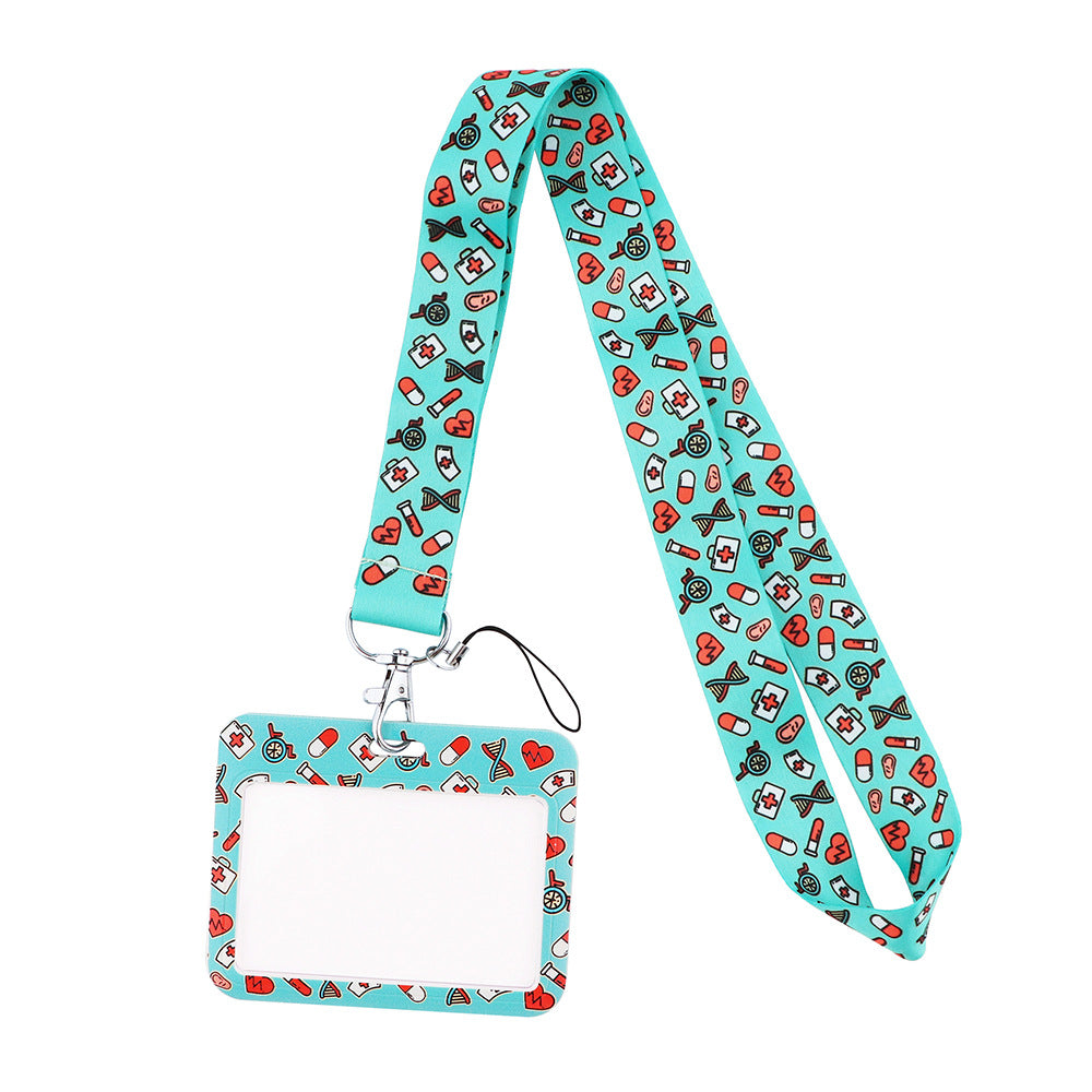 Doctor Pills Cat Mobile Phone Lanyard Card Set Combination Bus Card Factory Brand Work Medical Lanyard Campus Card Pendant