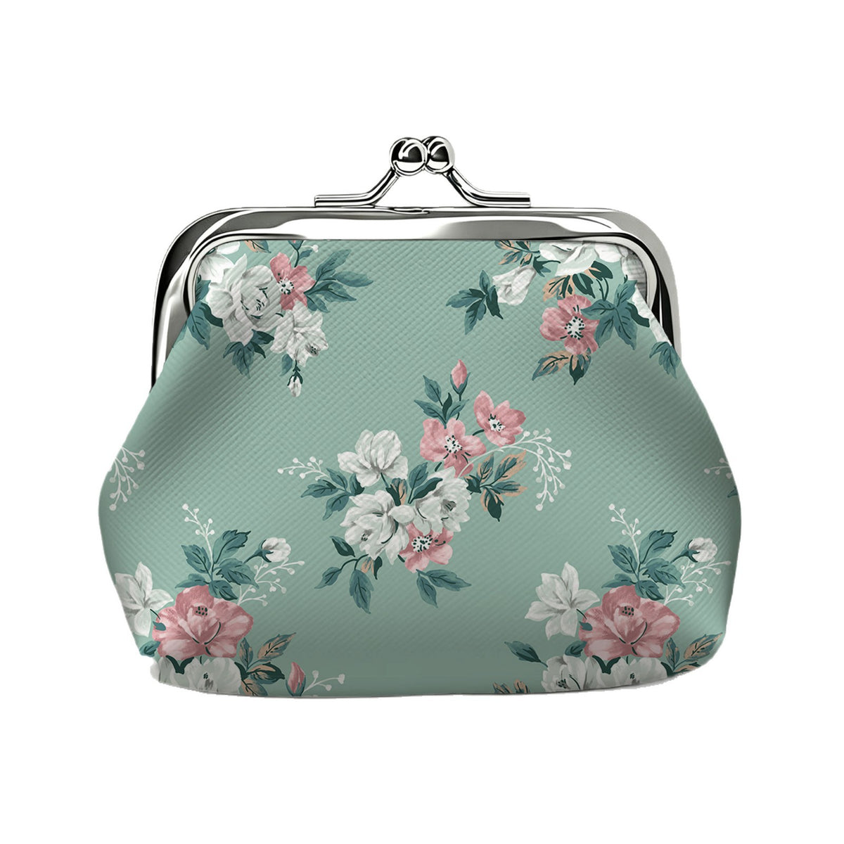 Hot Selling Fresh Floral Coin Wallet Cute Student Small Wallet Girl Mouth Gold Bag Iron Buckle Key Bag Coin Purse