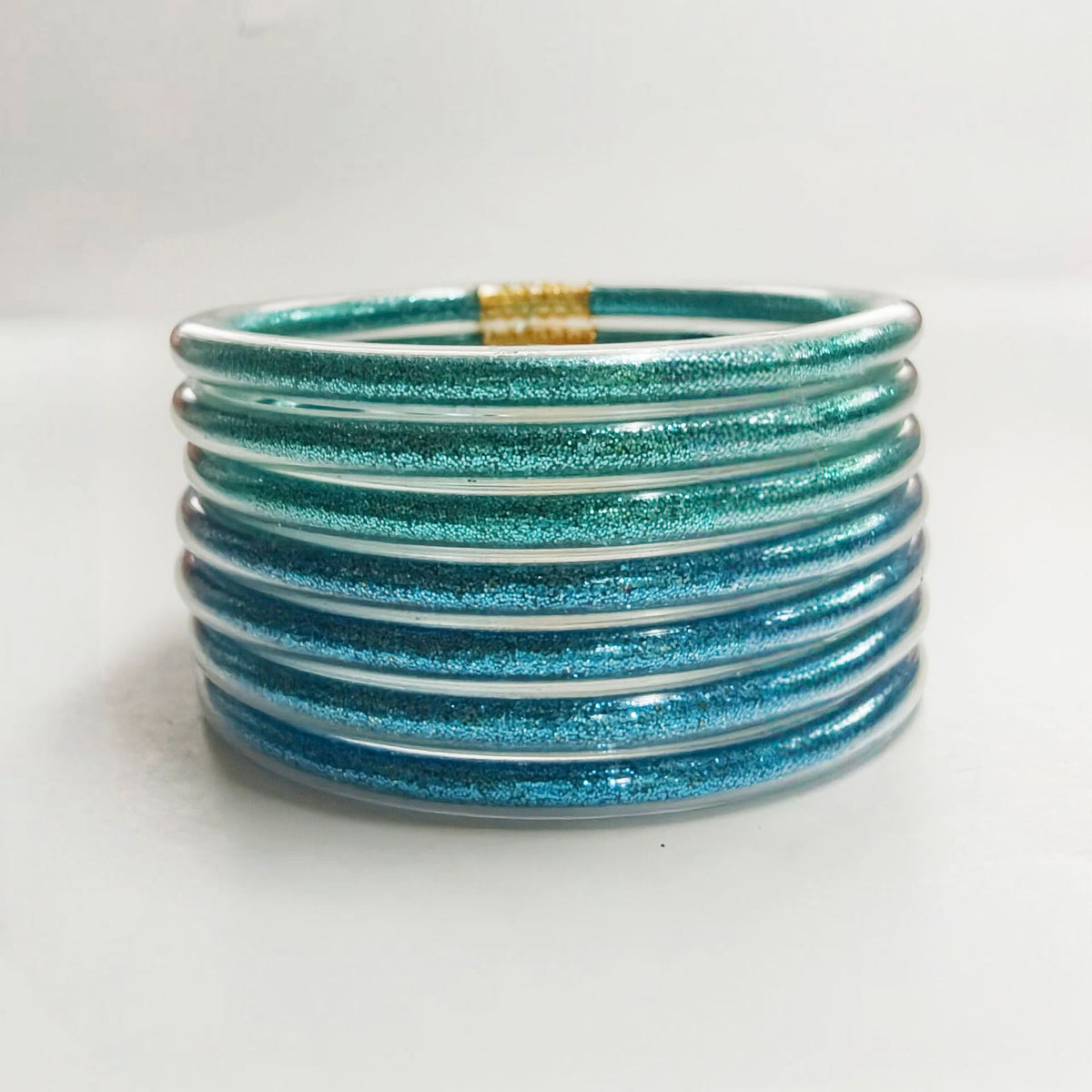 43 Colors Amazon Best-Selling 7-Layer Silicone Rainbow Glitter Bracelet Ribbon Set Women's Bow Glitter Bracelet